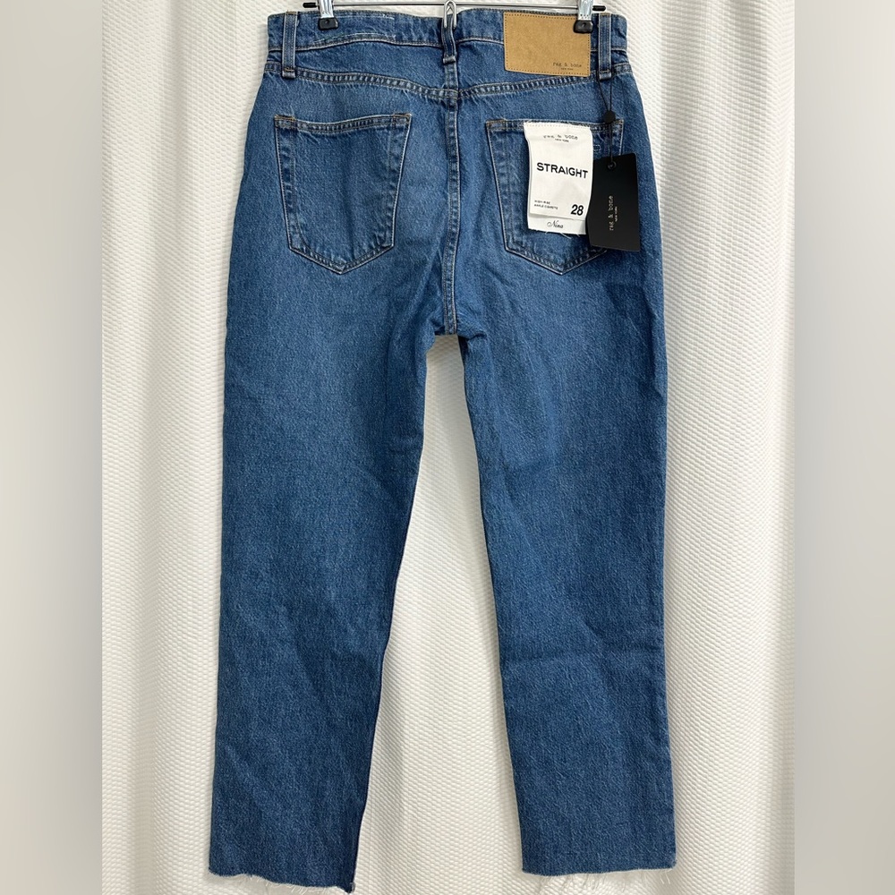 Rag & Bone Jeans NWT $225 Nina High-Rise Straight Leg  Cigarette Ankle - Picture 7 of 9